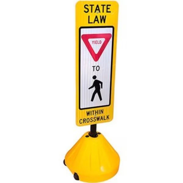 Magic Master PP2-YLO Next Generation Rolling Yellow Sign Base, Joseph Struhl Co, Mfr#: PP2-YLO